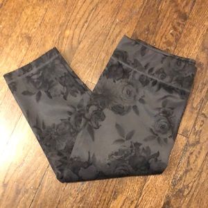 Adidas Gray Rose Capri Leggings